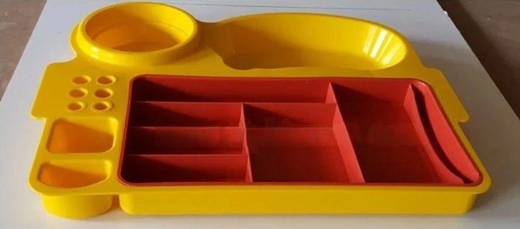 Plastik Tedavi Tepsisi Double Tray 5 Bölmeli