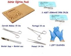 Sütür Eğitim Seti Kesikli - Cerrahi Dikiş Pratik Seti