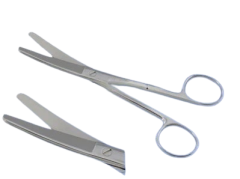 Cerrahi Makas Küt/Küt 15 cm Eğri