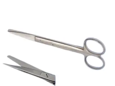Rodus Cerrahi Makas Sivri/Küt 12.5 cm Düz