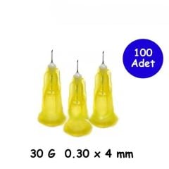 Mezoterapi iğne Ucu 30g 0,30 x 4 mm  100 Adet  Dry Pin