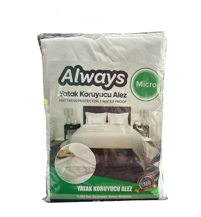 Always Sıvı Geçirmez Alez Yatak Koruyucu Elastik Bantlı 90 cm x 190 cm