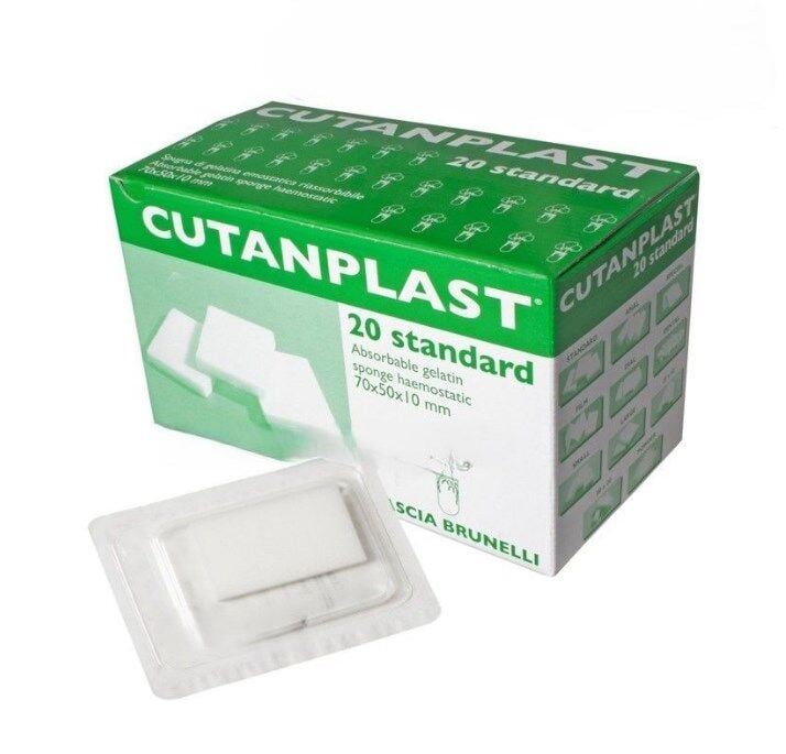 Cutanplast Emilebilir Hemostatik Jelatin Sünger Spanç 70 x 50 x 10 mm 1 Adet