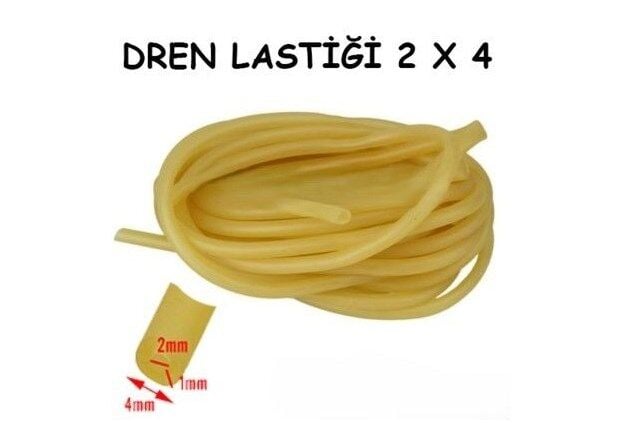 Dren Lastiği Lastik Turnike 2x4 mm Serum Lastiği 1 Metre