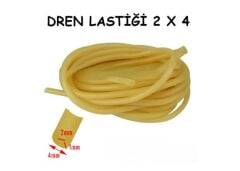 Dren Lastiği Lastik Turnike 2x4 mm Serum Lastiği 1 Metre