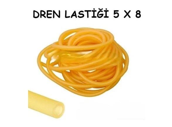 Dren Lastiği Lastik Turnike 5 mm x 8 mm Serum Lastiği 1 Metre