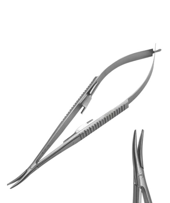 Castroviejo Mikro Portegu 14 cm Eğri