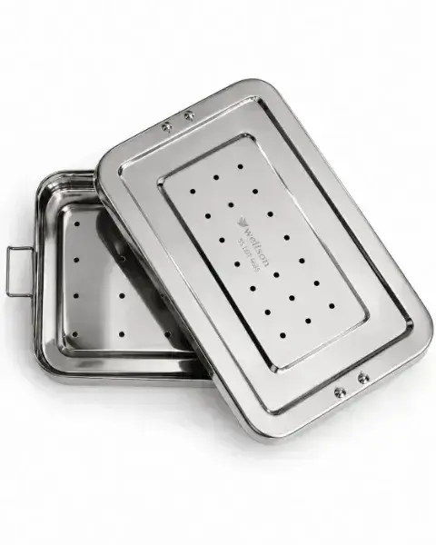 Wellson Sterilizasyon Kutusu Delikli Kilitli 30 cm