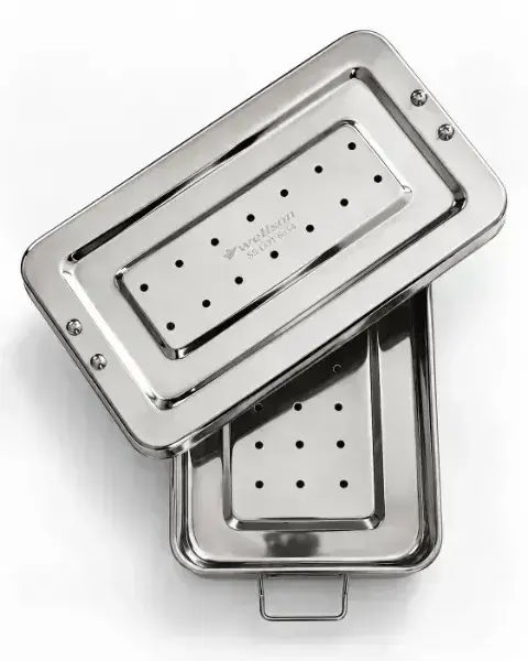 Wellson Sterilizasyon Kutusu Delikli Kilitli 25 cm