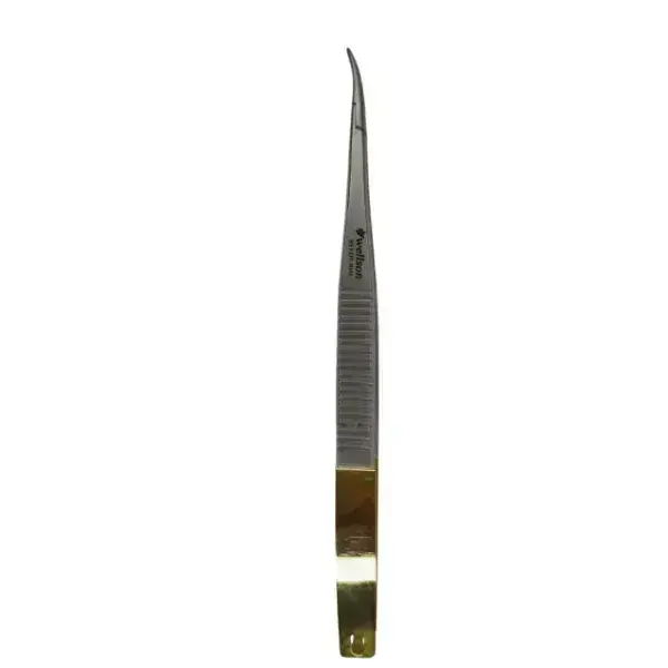 Wellson Mikro Portegü Castroviejo Kilitli 14 cm Eğri TC Altın Sap