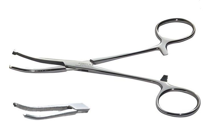 Kocher Pensi 15 cm 1 x 2 Dişli Eğri