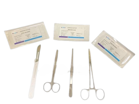 Epizyo Dikiş Seti 3 Adet İplik Cerrahi Set 4 Parça